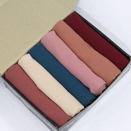 MAKE YOUR BUNDLE ANY 6 GEORGETTE CHIFFON HIJABS