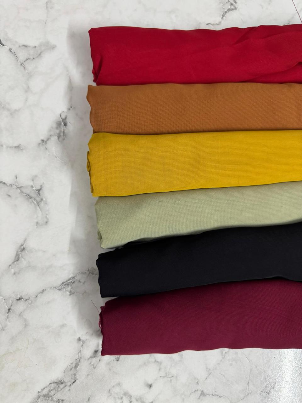 PACK OF 6 GEORGETTE CHIFFON HIJABS