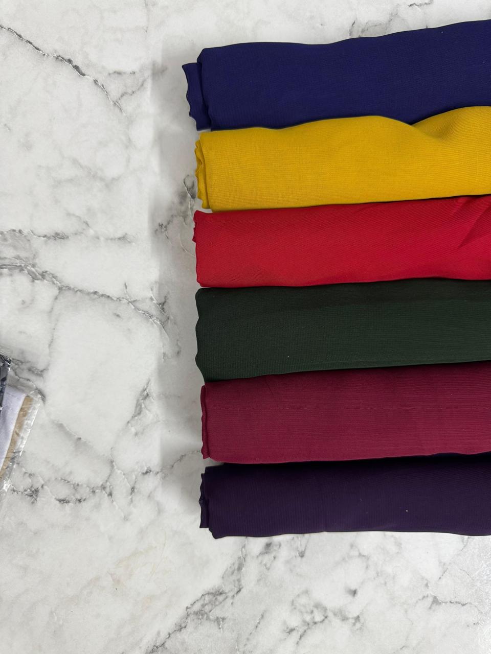 PACK OF 6 GEORGETTE CHIFFON HIJABS