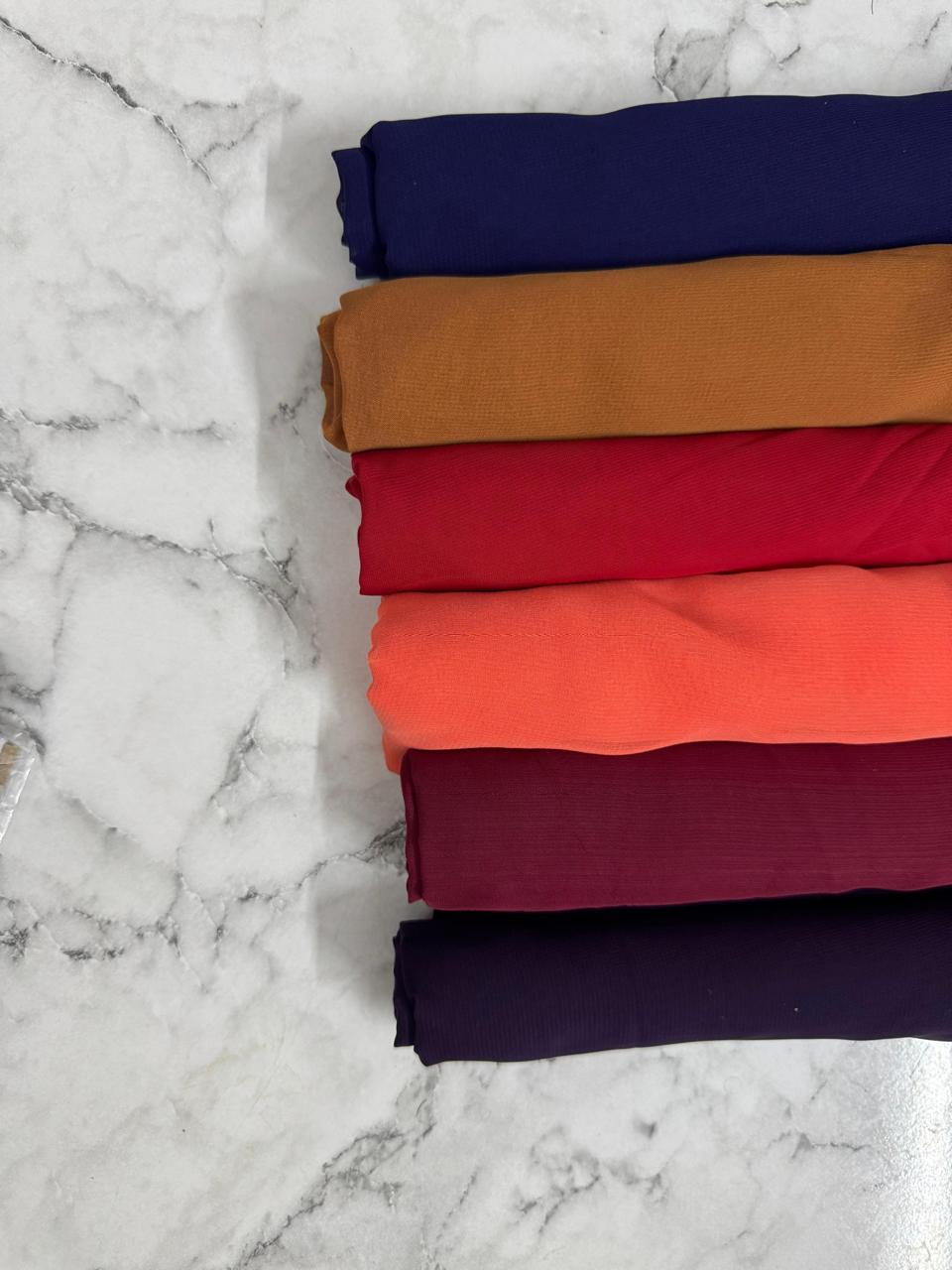 PACK OF 6 GEORGETTE CHIFFON HIJABS